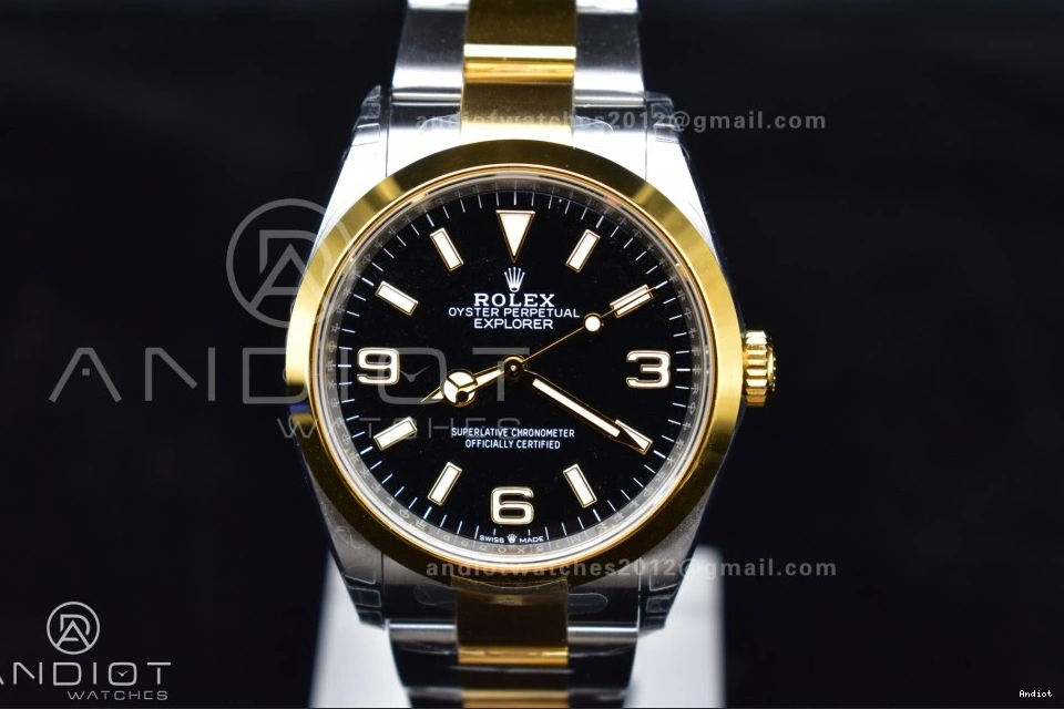 Steel Best Explorer on VSF Edition 124273 Black Dial YG DD3230 SS 1:1 904L Bracelet 36mm 0320